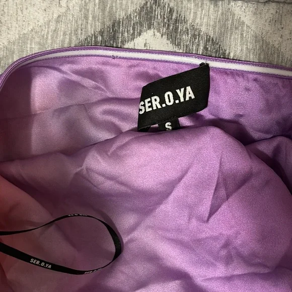 NWOT SER.O.YA CERITH SILK STRAPLESS MIDI DRESS SUNSET TIE DYE - Picture 10 of 10